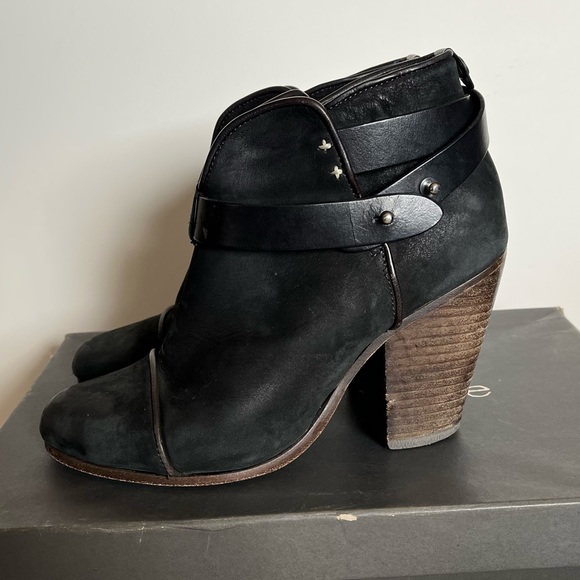 Rag & Bone Black Harrow booties SIZE 8 - Picture 1 of 5